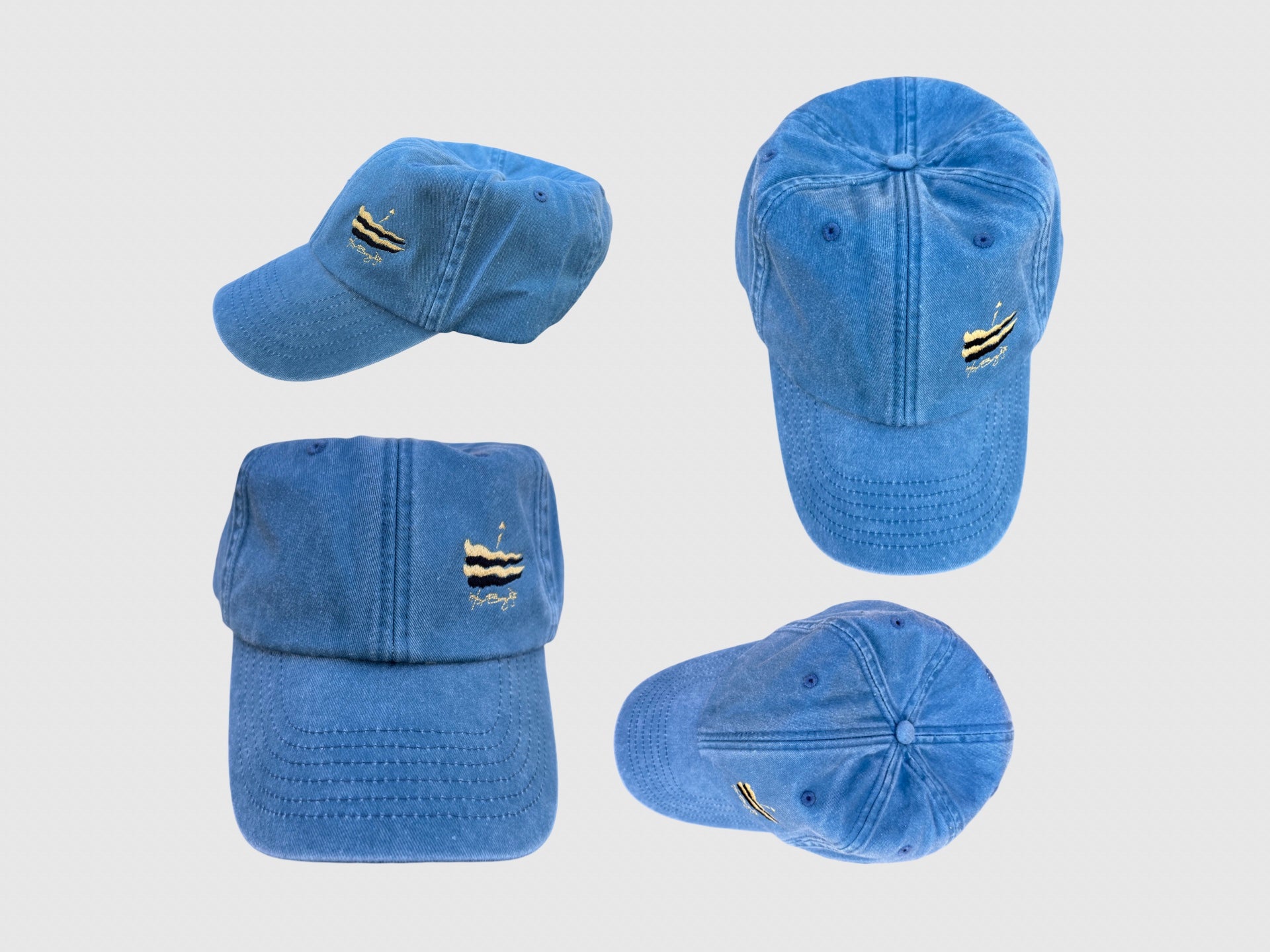 Casquette de baseball en denim biologique avec broderie