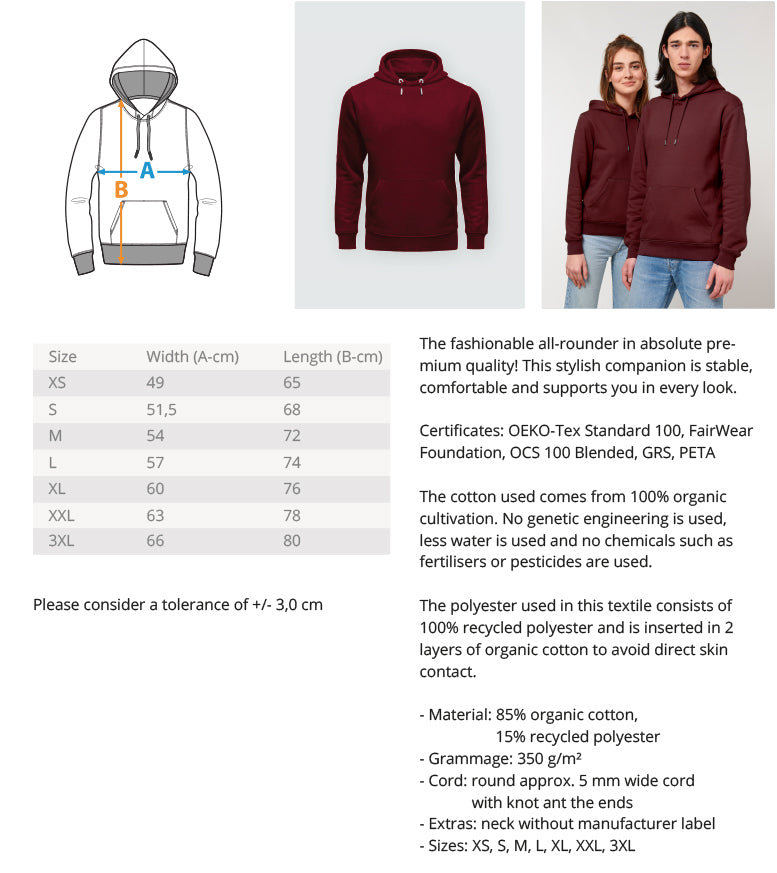 Kapuzenpullover – Unisex – Unisex-Bio-Hoodie