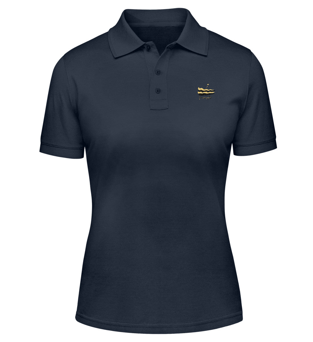 Polo Shirt Navy Women  - Damen Poloshirt- Embroidery