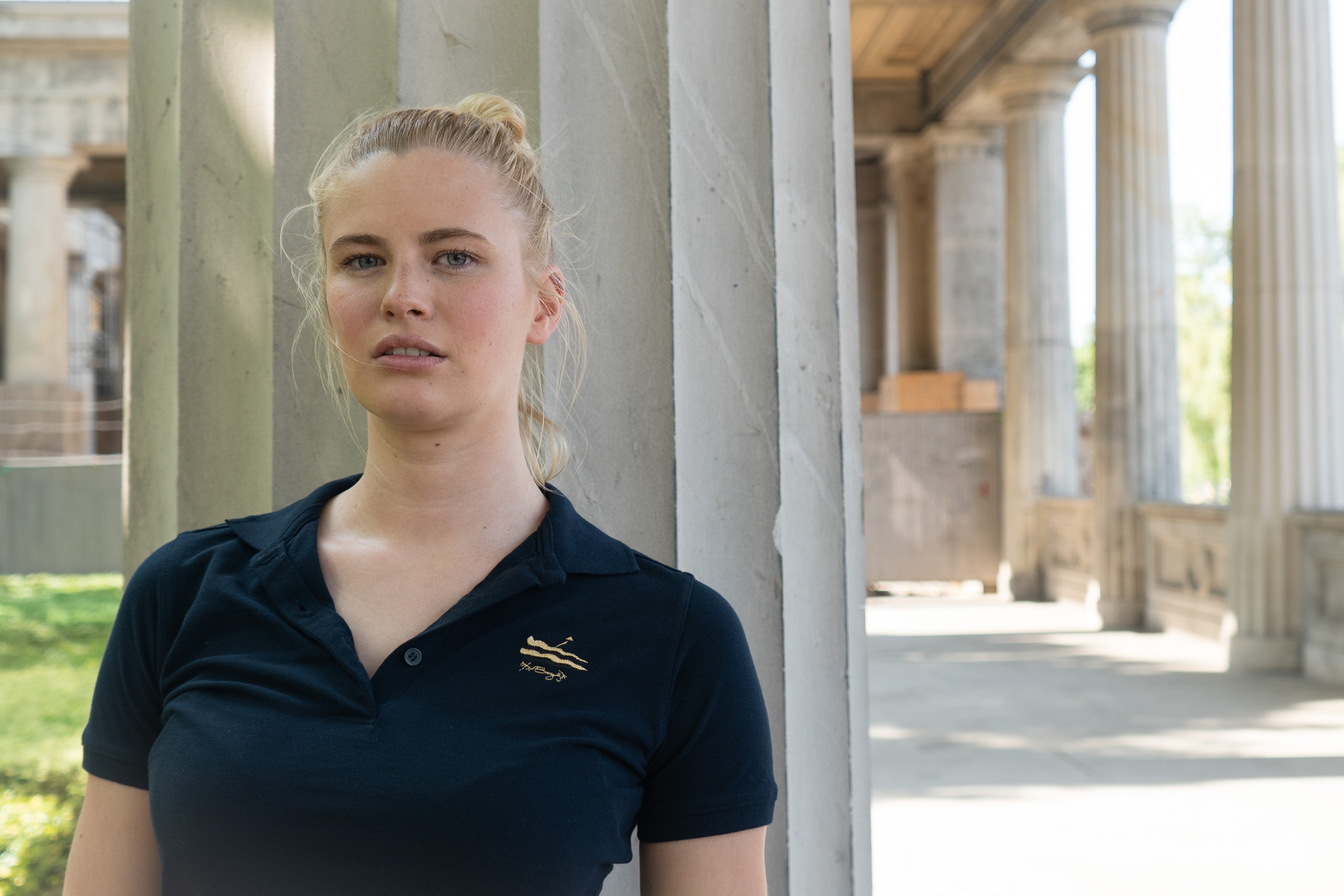 Polo Shirt Navy Women  - Damen Poloshirt- Embroidery