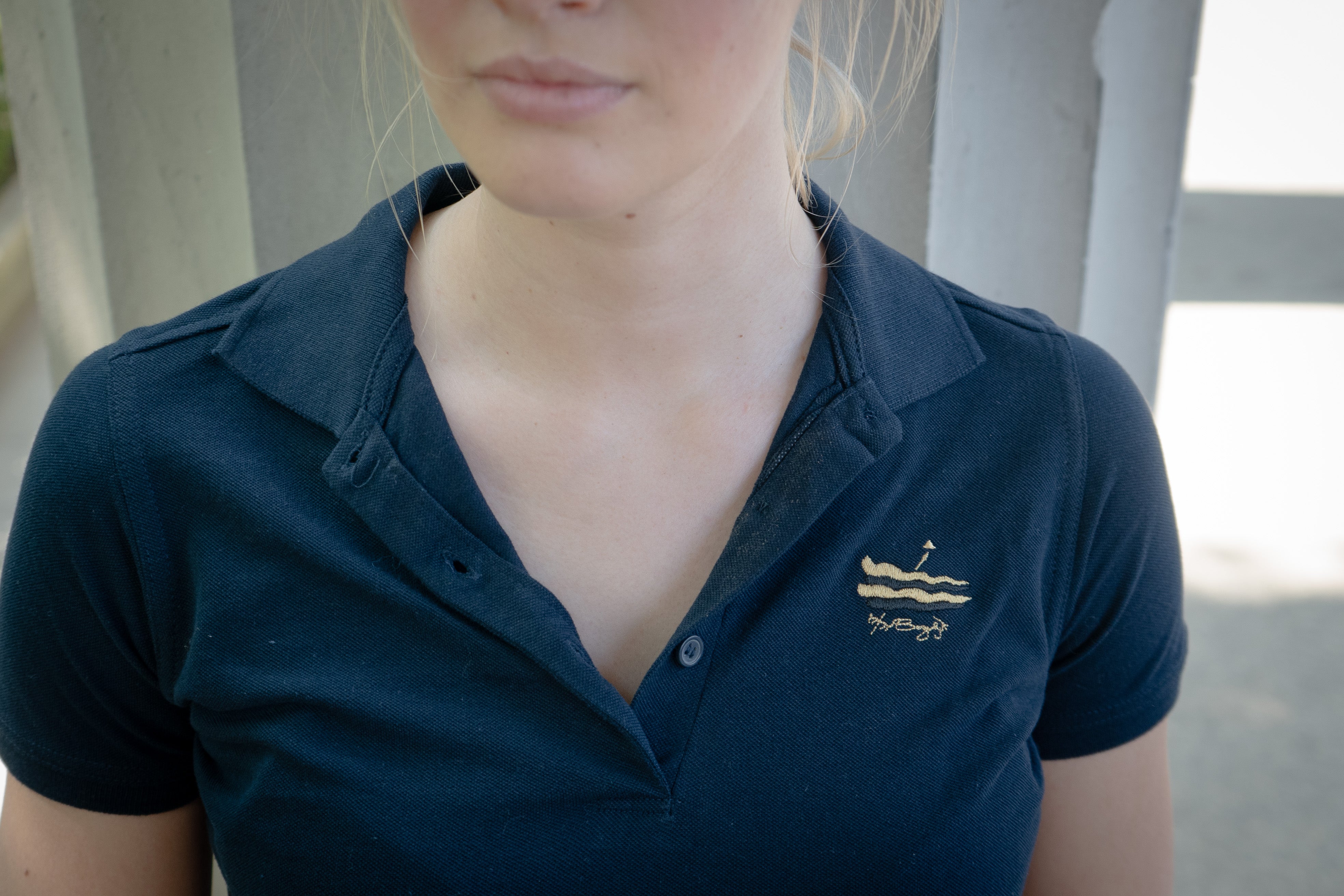 Polo Marine Femme - Polo Damen - Broderie