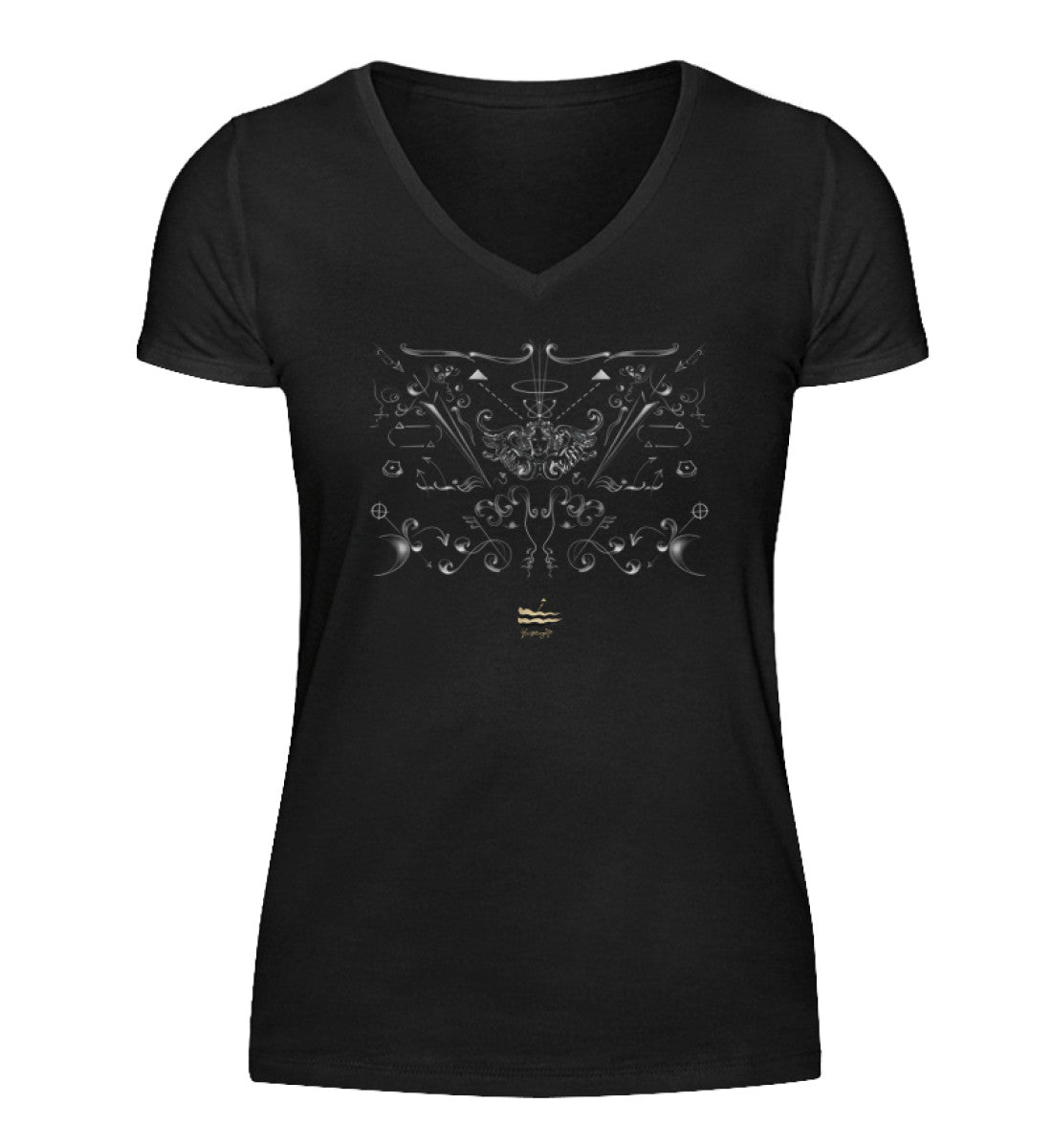 Baroque&Aeronauticals   - Women V-Neck Shirt