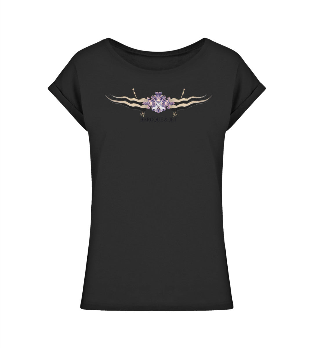 Jet Nose & Baroque Women  - Ladies Extended Shoulder Tee