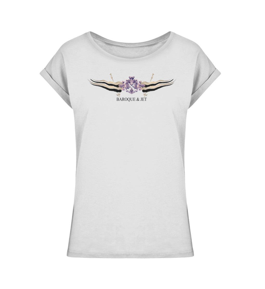 Jet Nose & Baroque Women  - Ladies Extended Shoulder Tee